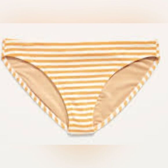 NWT Old Navy Plus Size Orange Striped Terry Classic Low Rise Bikini Bottom - 4XL - Picture 3 of 9